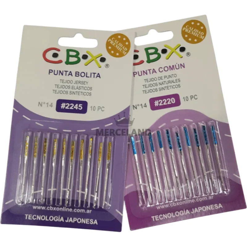Agujas Máquina Familiar CBX - 10 pack de 10 unidades