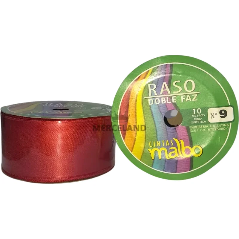 Cinta de Raso Doble Faz Malbo N° 9 - 10 metros - Imagen 2