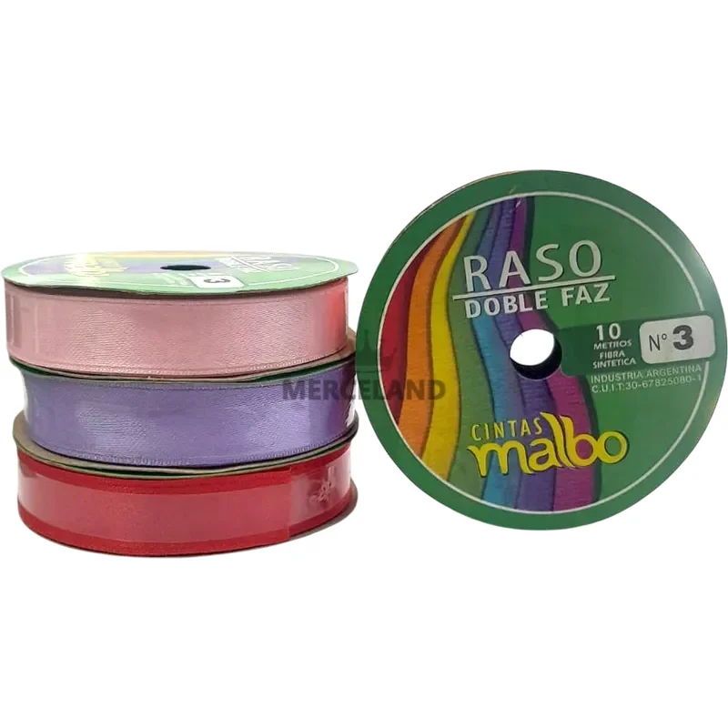 Cinta Raso N°3 x 10mts - 4 Unidades