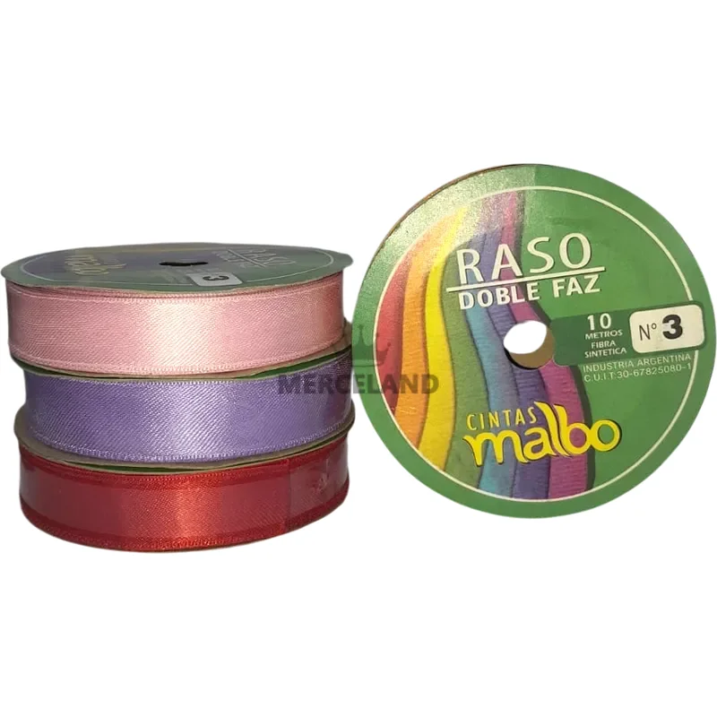 Cinta Raso N°3 x 10mts - 4 Unidades - Imagen 2