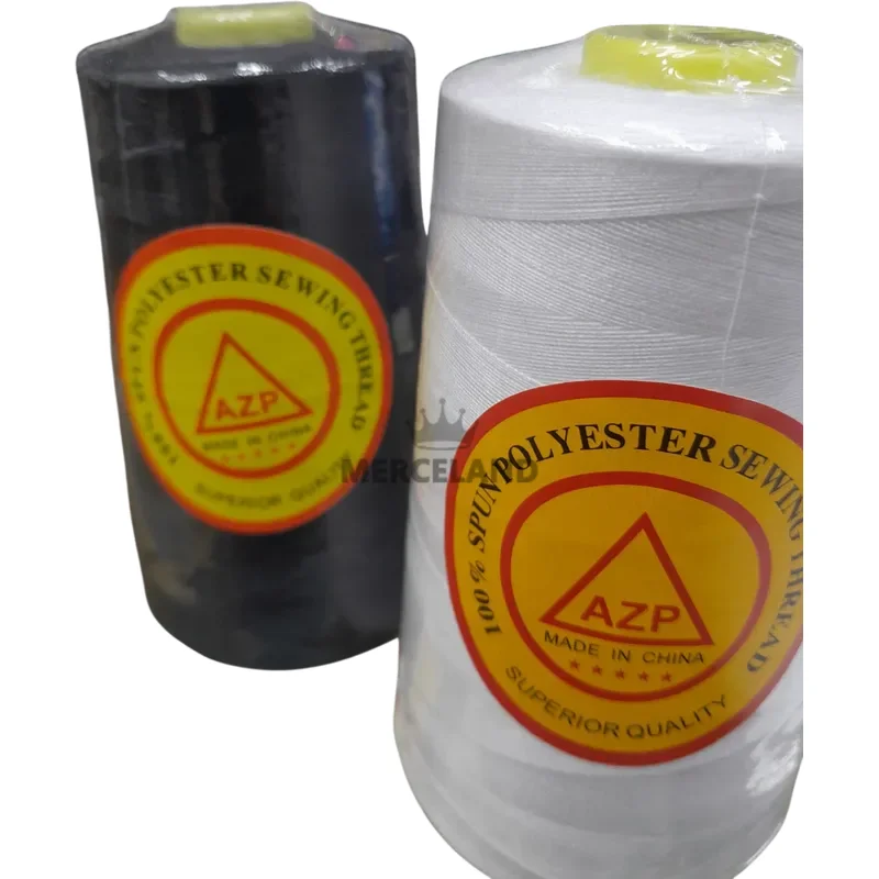 Pack x 10 Conos de Hilo de Poliéster AZP (4000 Metros) - Blanco o Negrio - Imagen 2