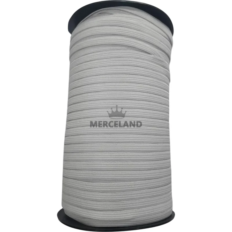 Rollo de Elástico Blanco de Poliéster Texint 8mm - 250 Metros